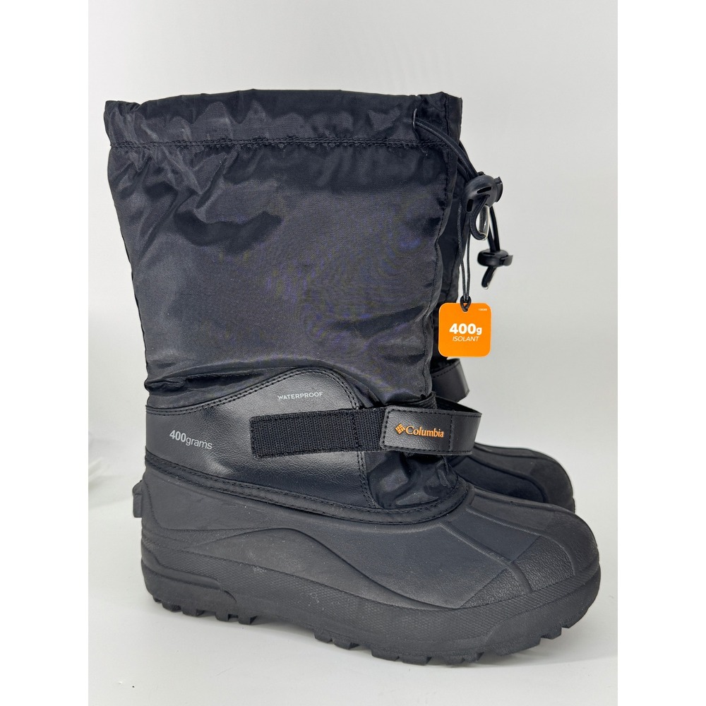 Columbia Powderbug Forty Snow Boots Youth 6 Black Waterproof 400g Insulated